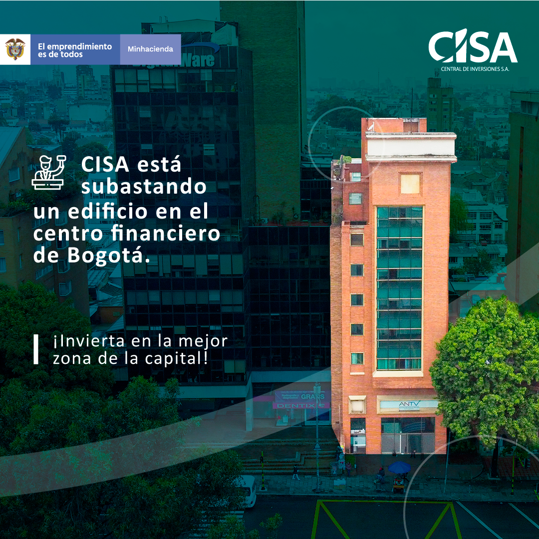 CISA está subastando un edificio en el centro financiero de Bogotá